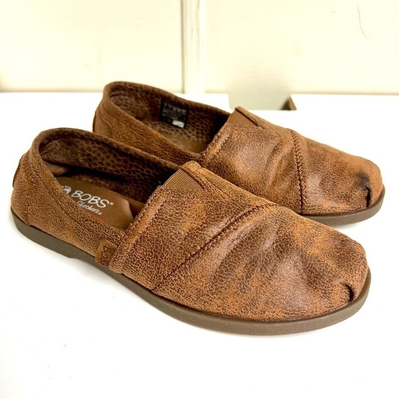 BOBS From Skechers  Gypsy Chestnut Brown Flats Memory Foam Women’s 8 - Picture 1 of 9